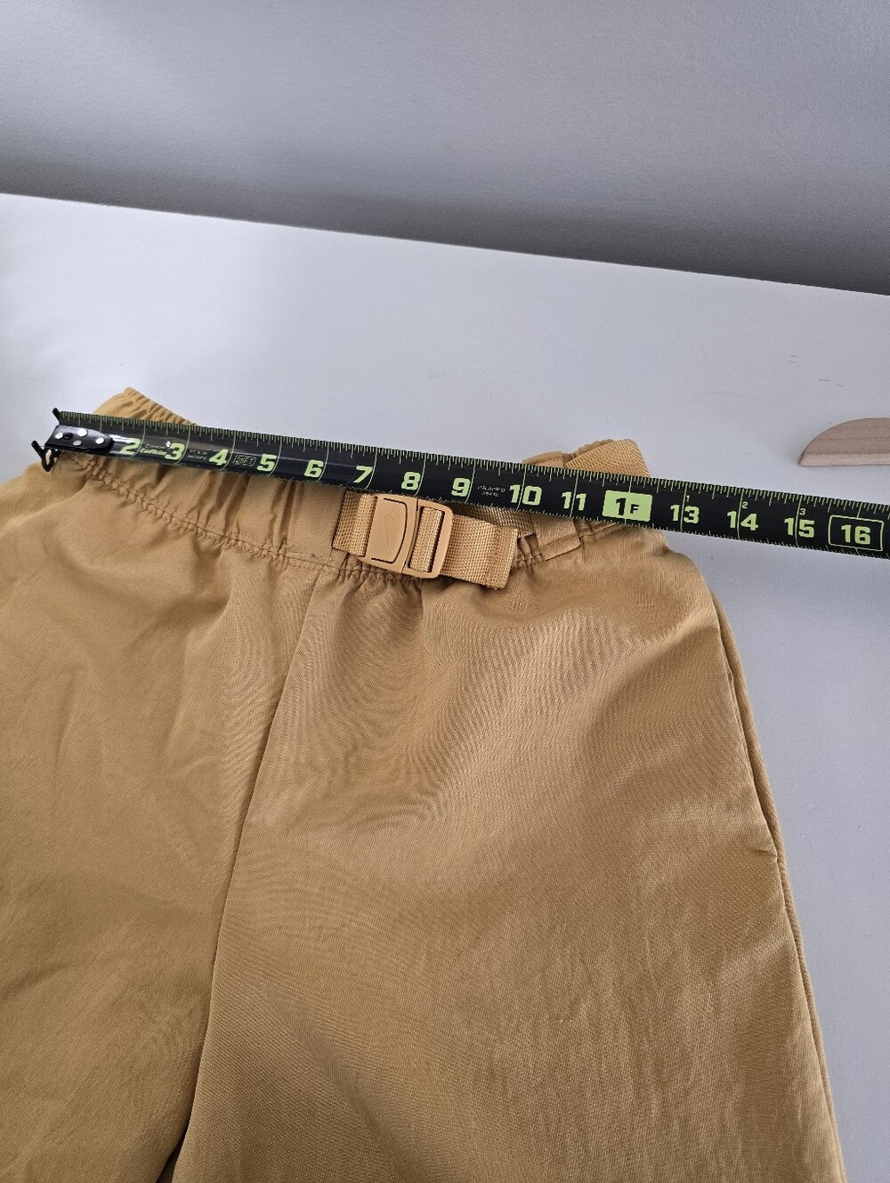 Nike Sportswear Tech Pack Woven Pants Yellow Golden Barrel Leg Womens Size S - Picture 7 of 12